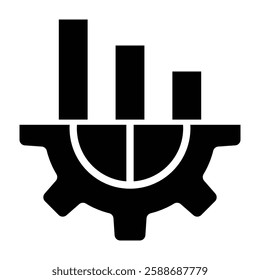 Industrial Growth Glyph Icon Design For Personal And Commercial Use