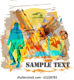 Industrial grunge poster