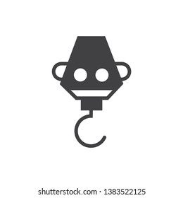Industrial hook icon- vector sing symbol