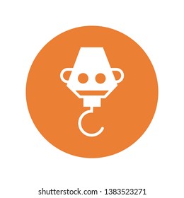 Industrial hook icon- vector sing symbol