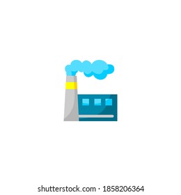 Industrial icon. Ecology icon. Simple, flat, color.