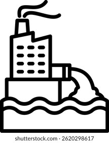 Industrial Icon Line Vector Illustration