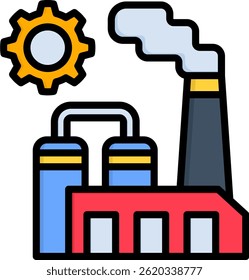 Industrial Icon Lineal Color Vector Illustration