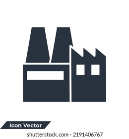 ilustración vectorial del logotipo del icono industrial. plantilla de símbolo de fábrica de construcción para colección de diseño gráfico y web