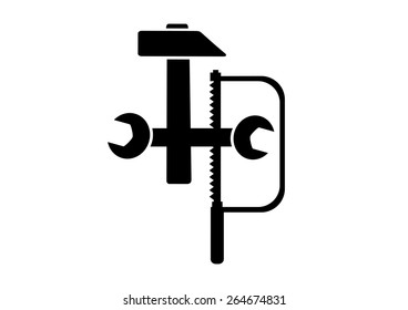 Industrial icon on white background
