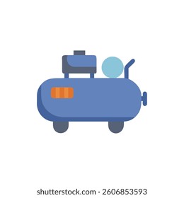An industrial icon representing an air compressor, ideal for construction and machinery contexts.