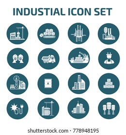 Industrial icon set design,vector