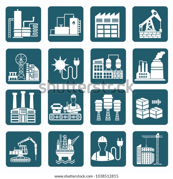 Industrial Icon Set Vector Design Stock Vector (Royalty Free ...