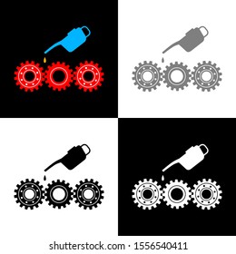 Industrial icon set, vector illustration 