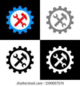 Industrial icon set, vector illustration