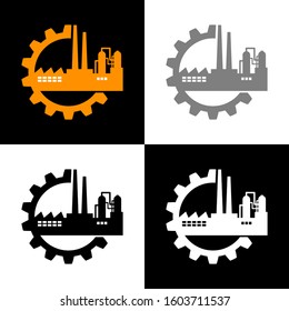 Industrial icon set, vector illustration