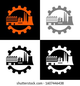 Industrial icon set, vector illustration