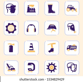 Industrial icon set for web sites and user interface