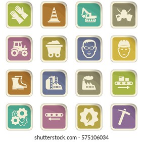 Industrial icon set for web sites and user interface