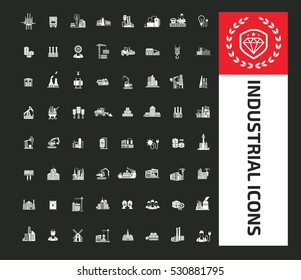 Industrial icon set,clean vector