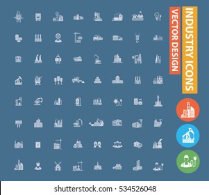 
Industrial icon set,clean vector