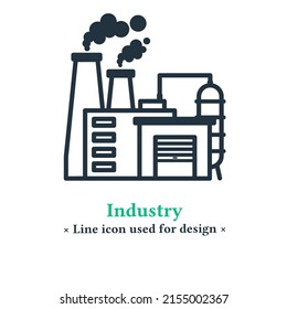 Vector de icono industrial aislado en un fondo blanco. Símbolo de construcción industrial para aplicaciones web y móviles.