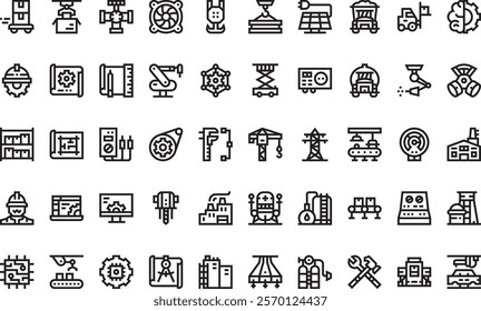 Industrial icons  High-Quality Vector Icons Collection with Editable Stroke. Ideal for Professional and Creative Projects.