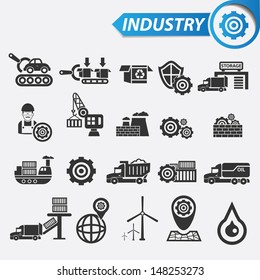 Industrial icons icons,vector