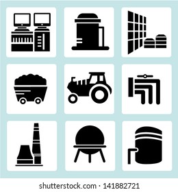 industrial icons set