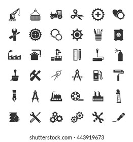 Industrial icons set