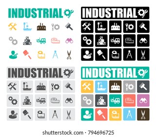 Industrial icons set