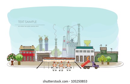 Industrial illustration HAPPY WORLD COLLECTION