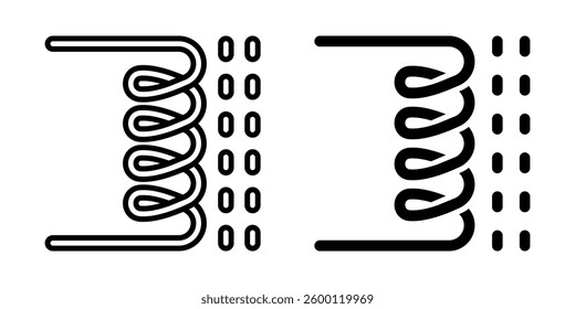 Industrial inductor icon simple vector. Electric circuit. Central computer