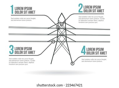 Industrial infographic layout vector illustration