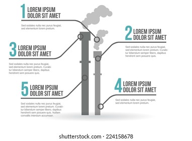 Industrial infographic layout vector illustration
