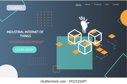 Industrial internet of things 4ir revolution, AI, IoT. New business ideas by using digital technology, innovative methods in field of information processing and storage, digitization and automation