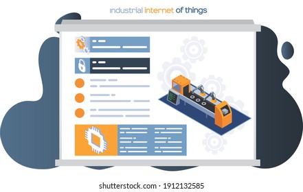 Industrial internet of things 4ir revolution, AI, IoT. Machinery and robotic arm autonomous production. Automated factory assembly line stand-alone tool conveyor belt controlled manufacturing process