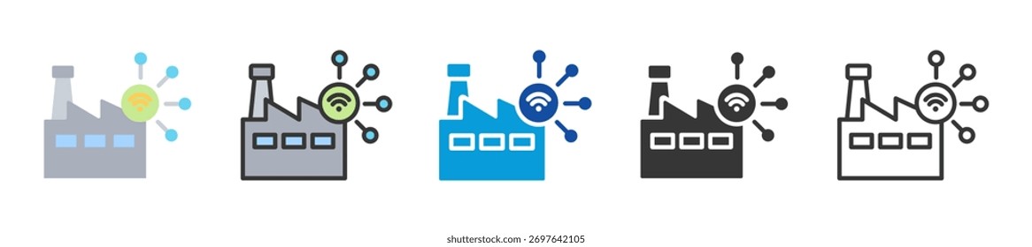 Industrie-Internet der Dinge Ikone Set Multi-Stil verschiedene Sammlung