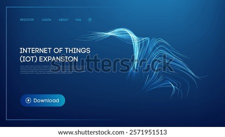 Industrial Internet of Things security background. Technology big data concept for Internet of Things business. Smart Devices for Business, Cloud, and Smart Home Innovations.