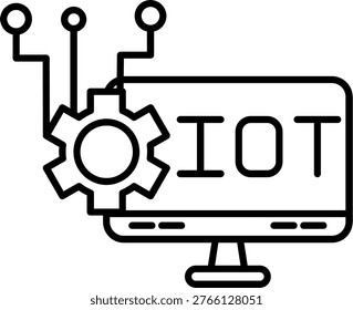 Industrial IoT (IIoT) Illustration vector Icon Design