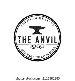 Diseño retro vintage de herrero Iron Anvil Foundry