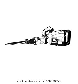  industrial jackhammer icon vector jack