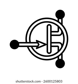 Industrial JFET icon simple vector. Electric circuit. Central computer