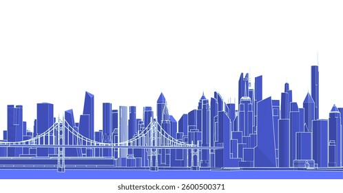  industrial landscape of a modern city 3d illustration