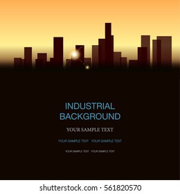 Industrial landscape. Vector illustration background