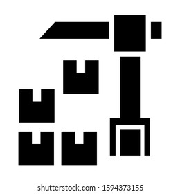 industrial lift icon isolated sign symbol vector illustration - high quality black style vector icons
