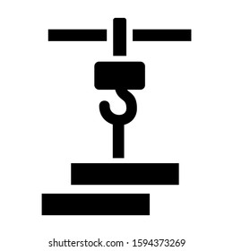 industrial lift icon isolated sign symbol vector illustration - high quality black style vector icons
