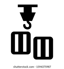 industrial lift icon isolated sign symbol vector illustration - high quality black style vector icons
