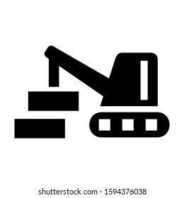 industrial lift icon isolated sign symbol vector illustration - high quality black style vector icons
