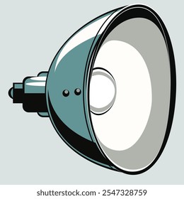 Industrial lighting fixture - floodlight. Vector illustration