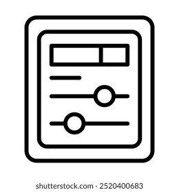 industrial line icon, control vector icon