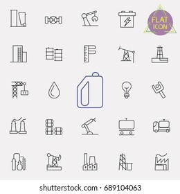 industrial line icon set