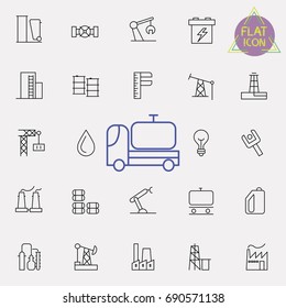 industrial line icon set