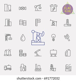 industrial line icon set