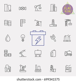 industrial line icon set